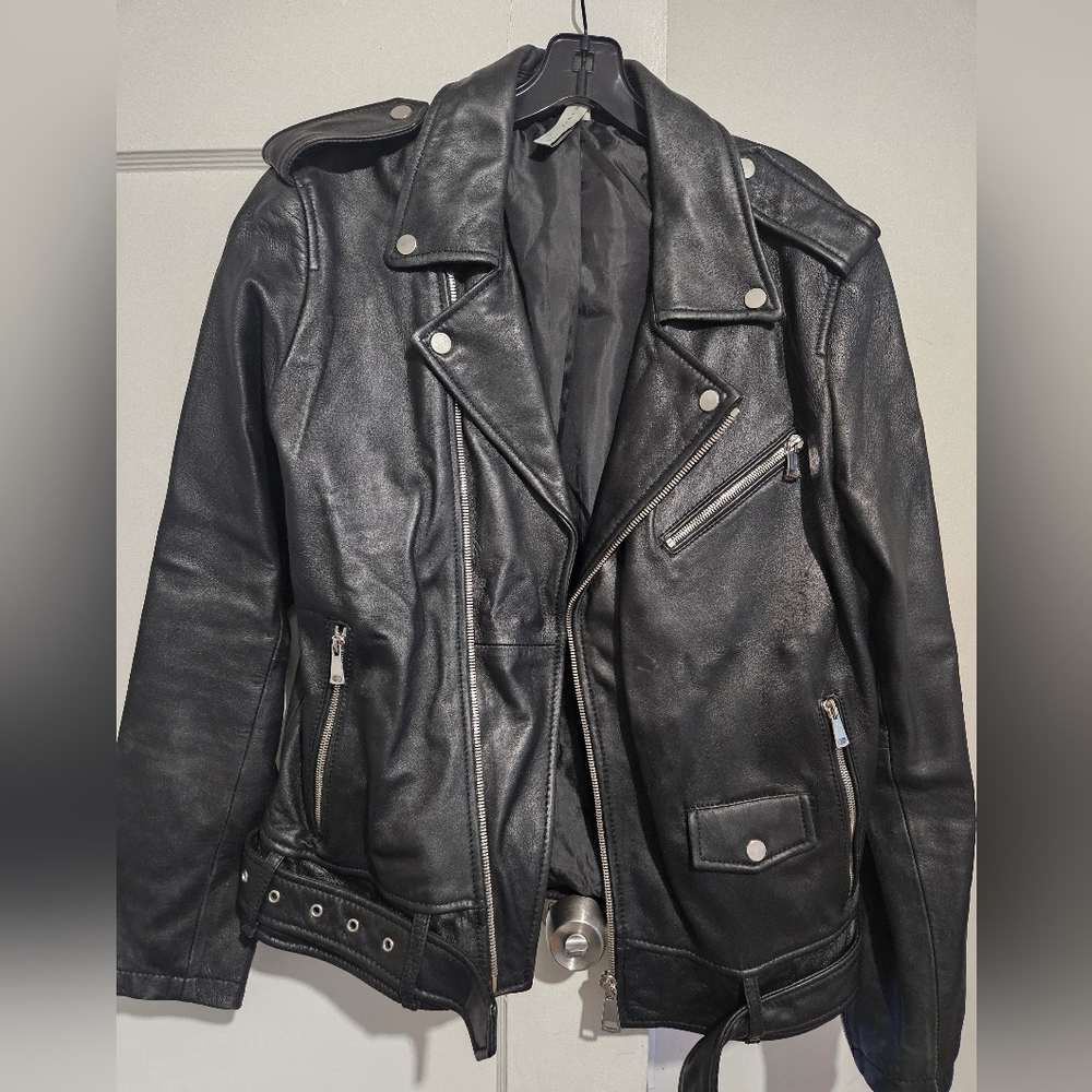 Men's black Faux leather jacket